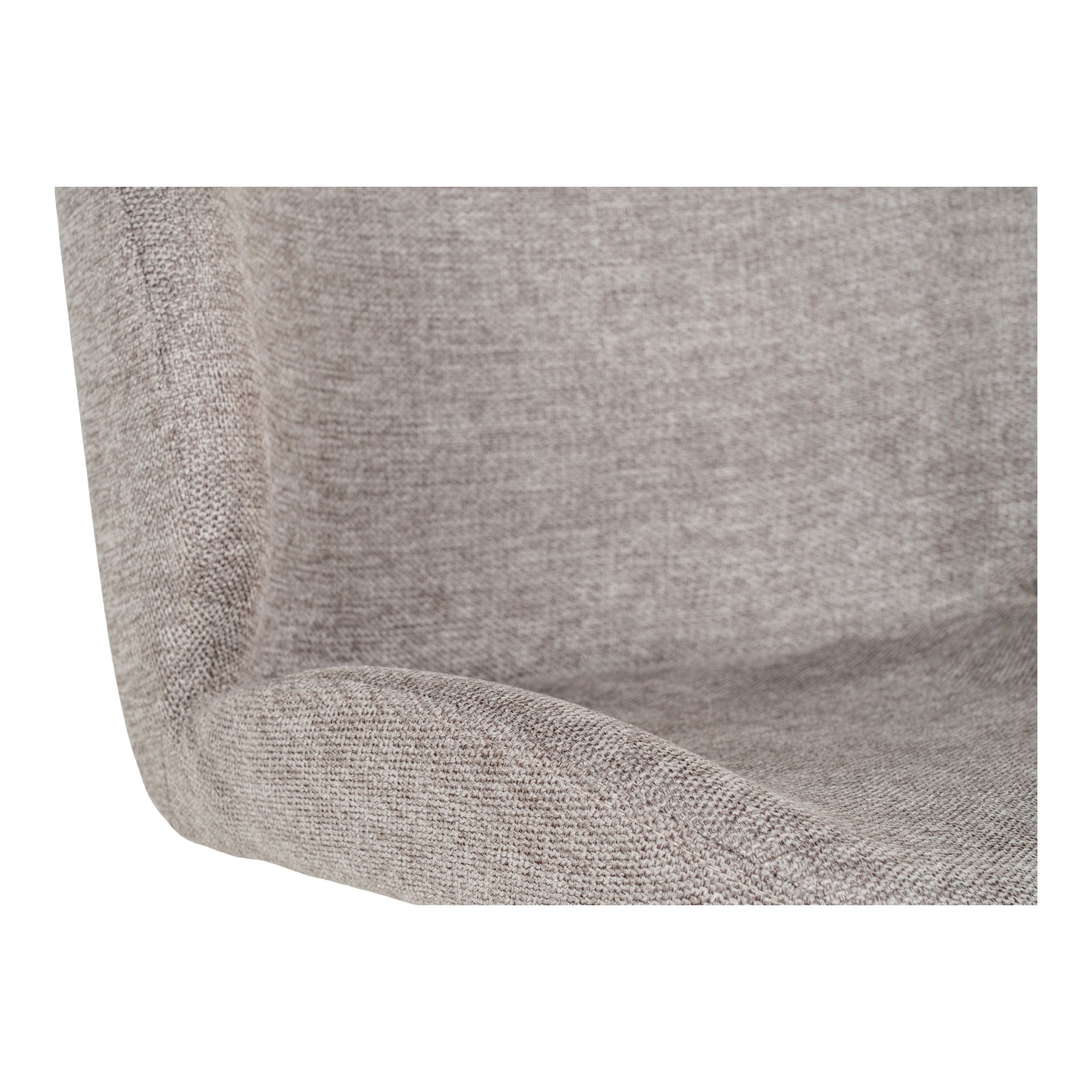 Chaise de salle à manger pivotante, couleur pierre, pieds noirs