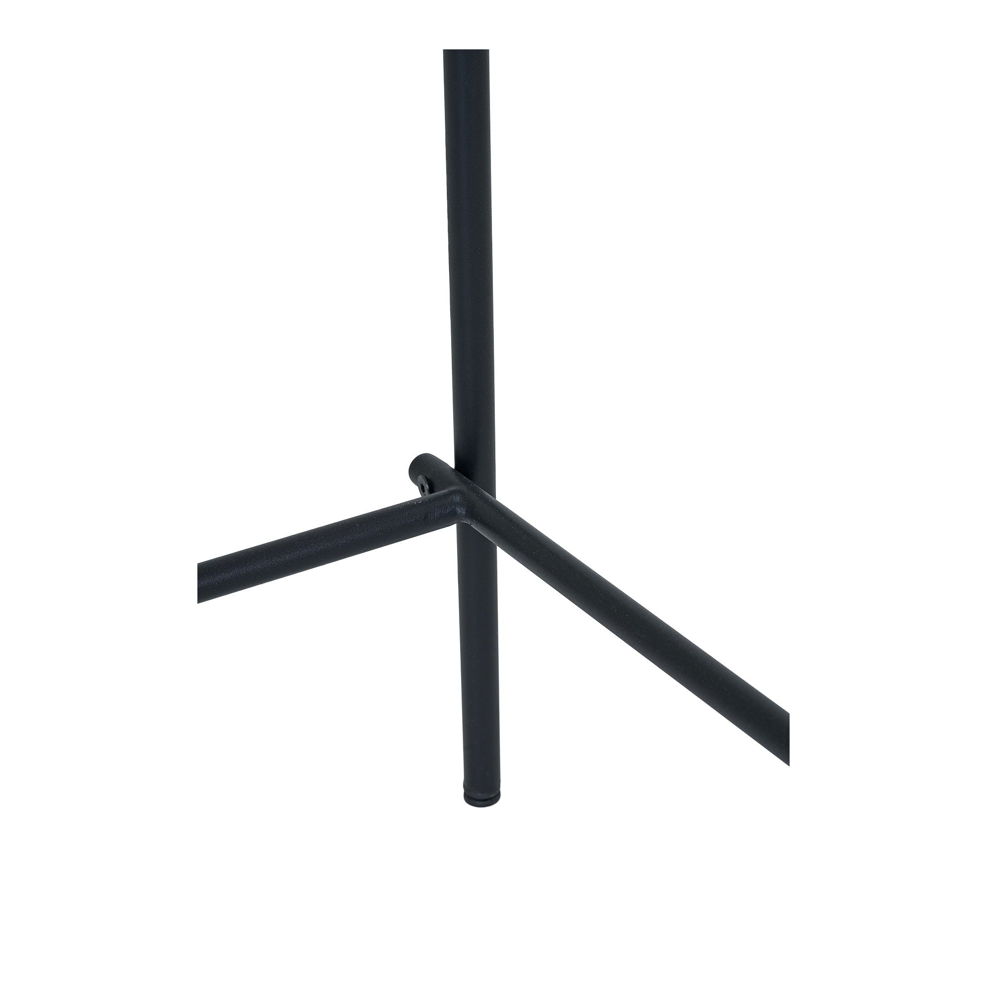 Chaise de comptoir, dossier en bois de frêne, assise marron avec pieds noirs