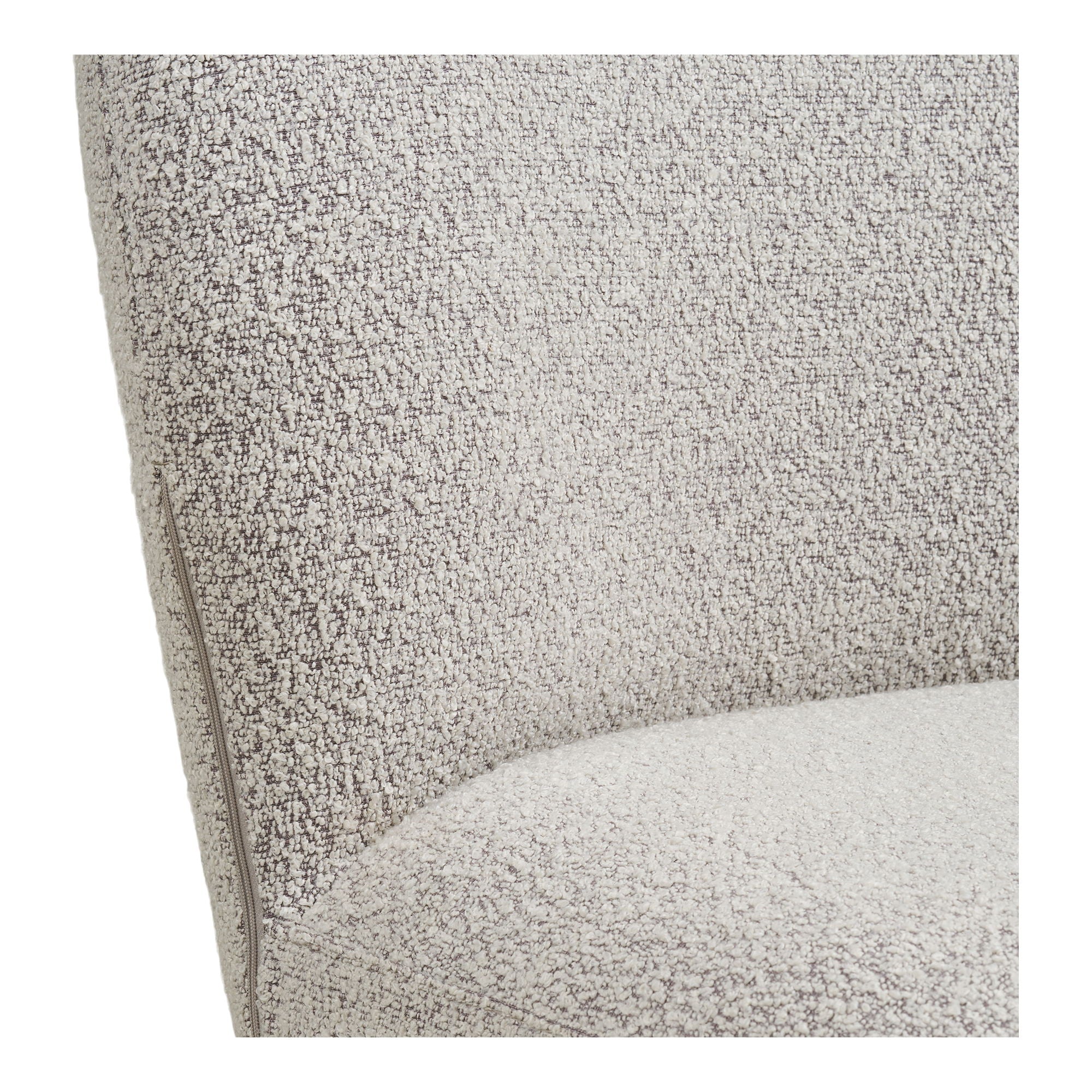 Chaise de salle à manger pivotante, bouclé, sable, pieds gris