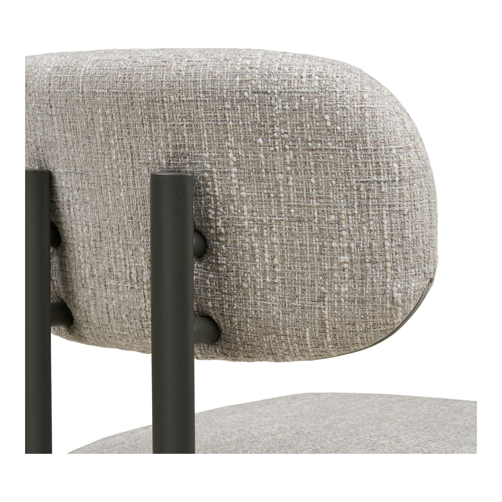 Chaise de salle à manger, gris clair, pieds gris