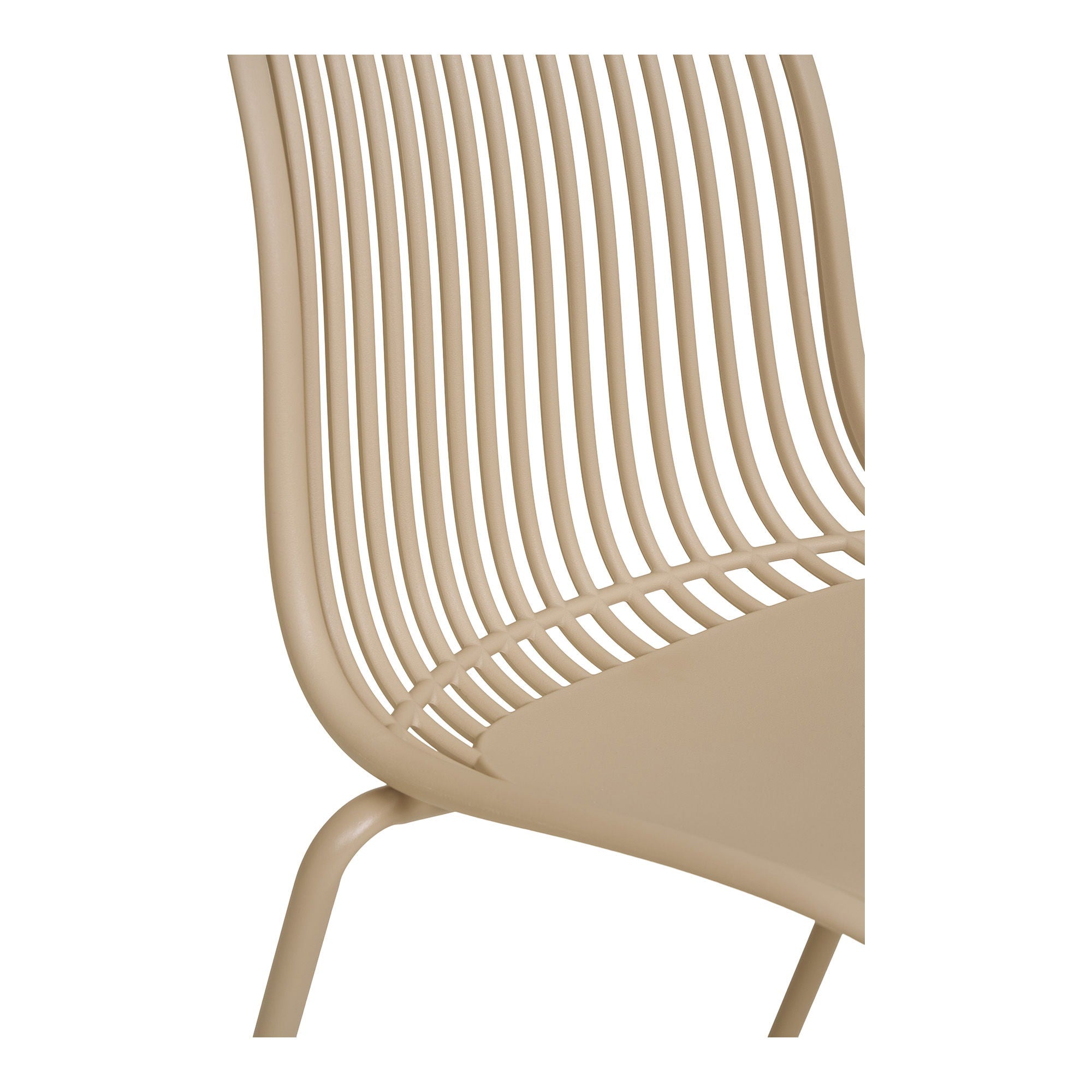 Chaise de salle à manger, polypropylène, empilable, couleur sable