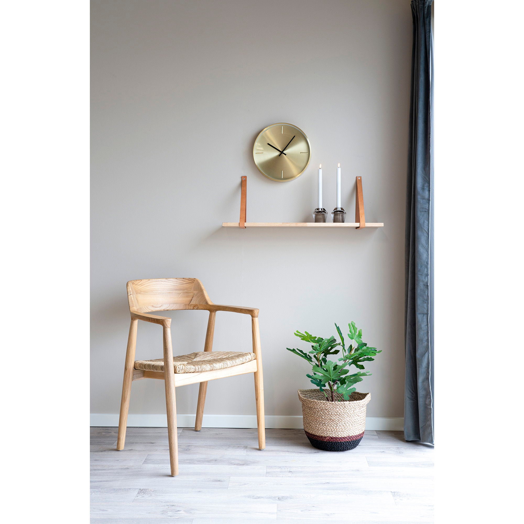 Chaise de salle à manger, naturel, 58×56×78 cm