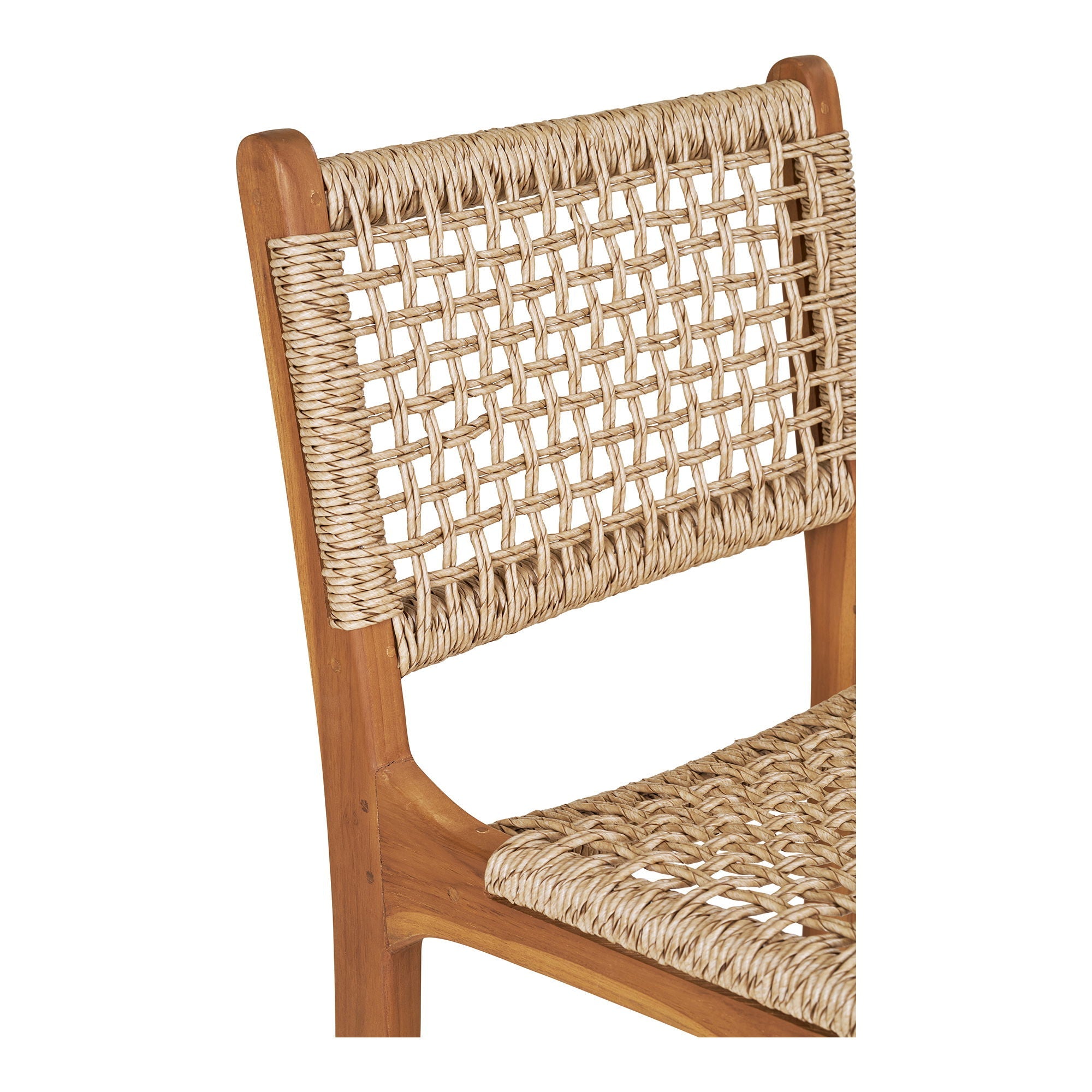 Chaise de comptoir, teck, naturel