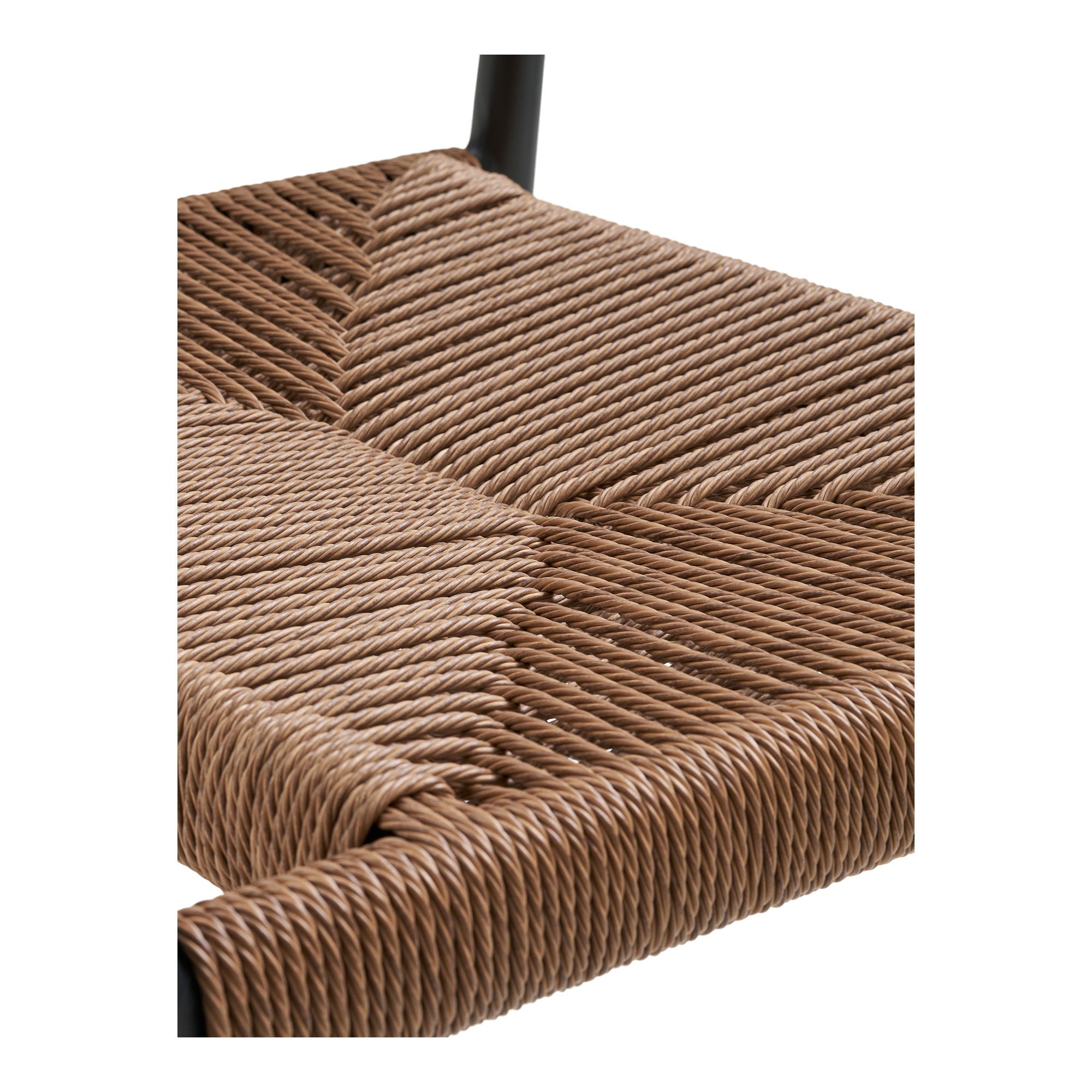 Chaise de salle à manger, naturel, cadre noir