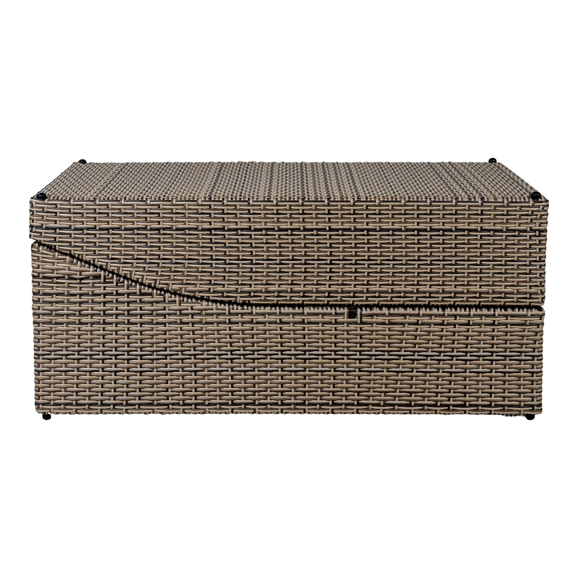 Bain de soleil, rotin synthétique, Kubu gris, coussin inclus