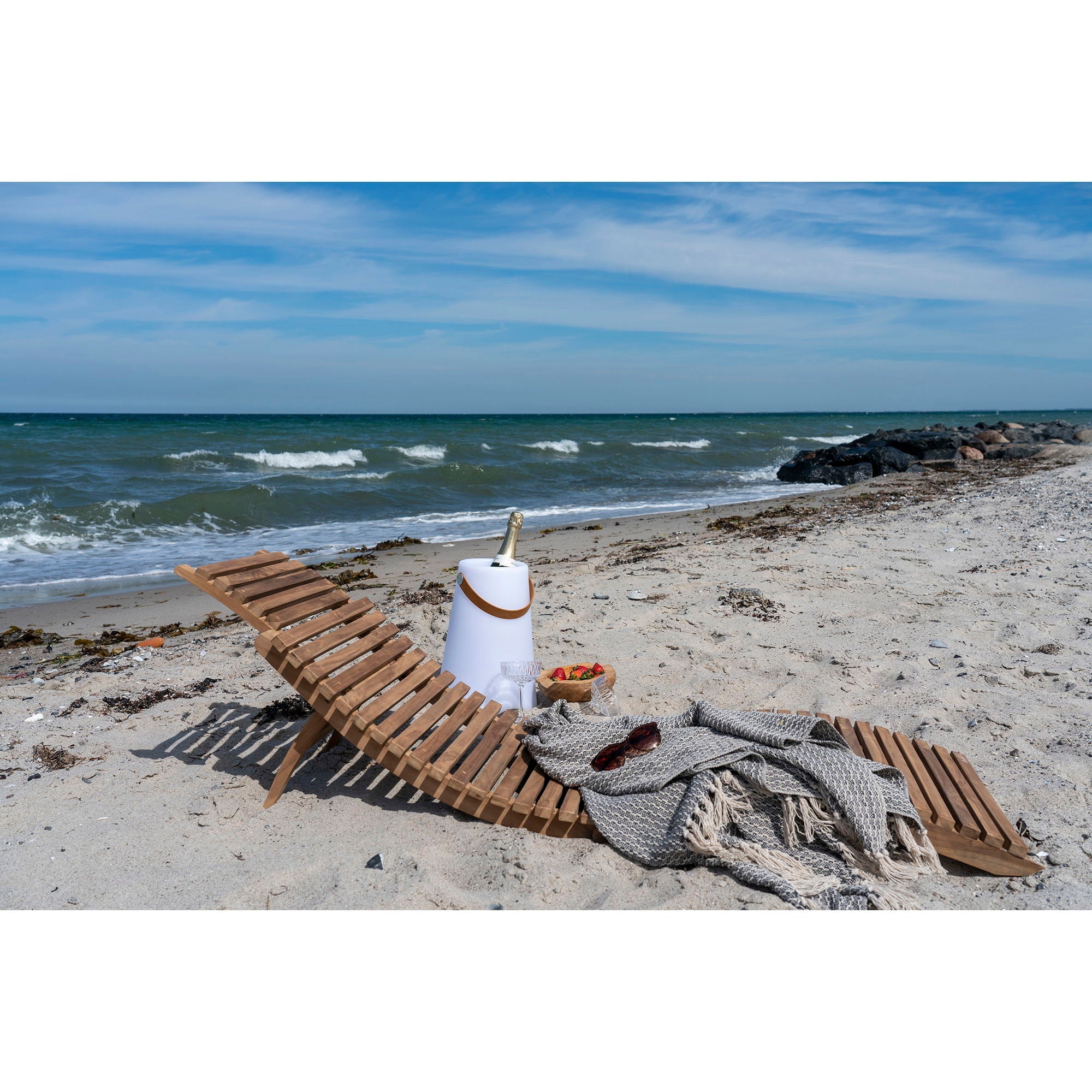 Bain de soleil, teck, naturel